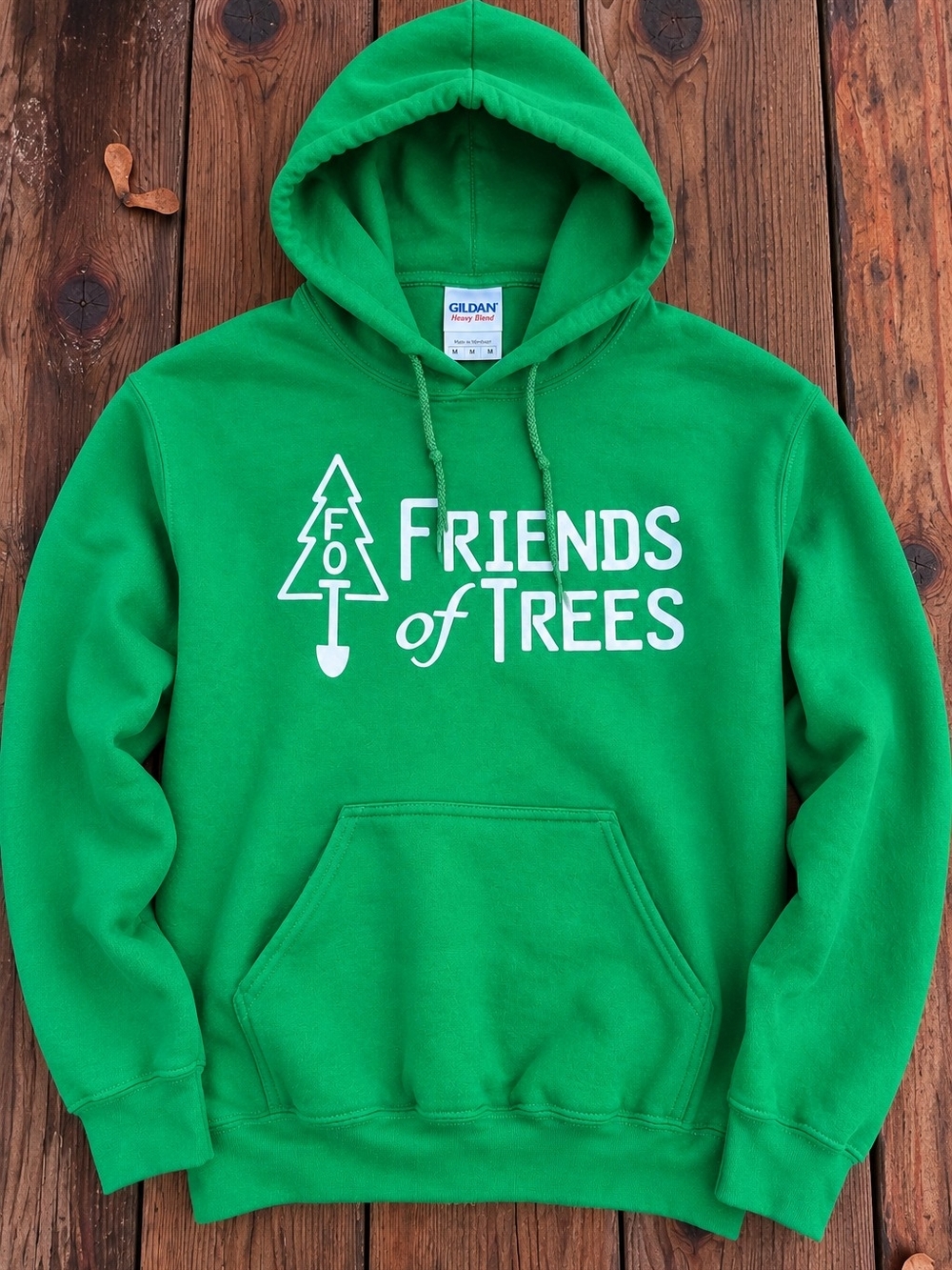 Green Tree Hoodie | Graphic Pullover Sweatshirt | Medium